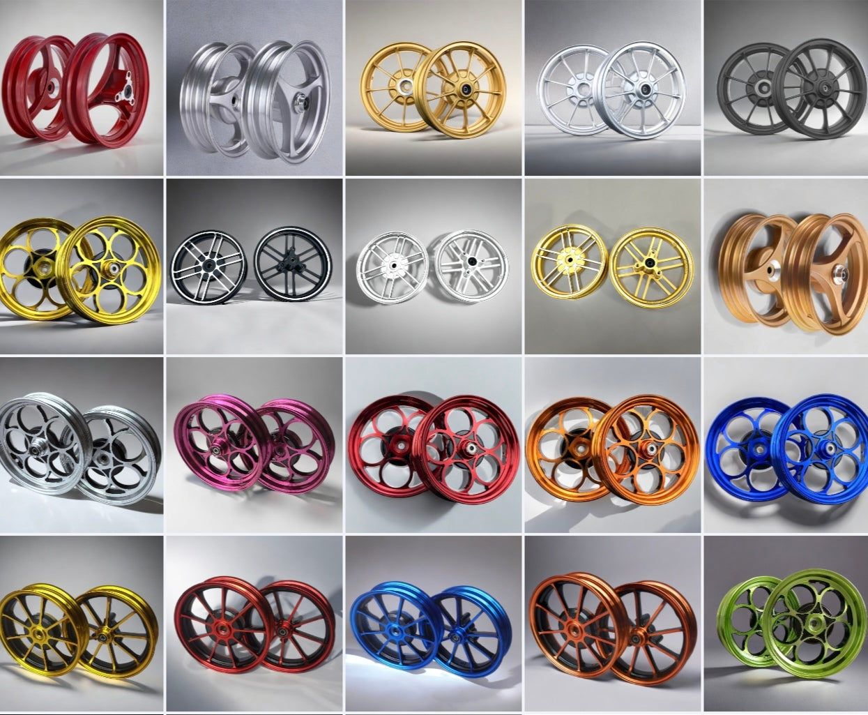 Honda Dio Wheels - 5 Designs and 20 Colors